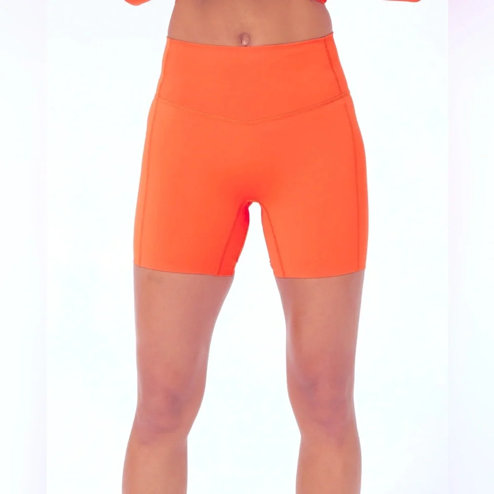 NWT Terez Hazard Orange High Rise Action Booty Short, XS - Picture 1 of 4